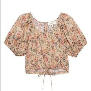 The Great. Provence Top In Peach Paisley Floral Size Small (1) NWOT